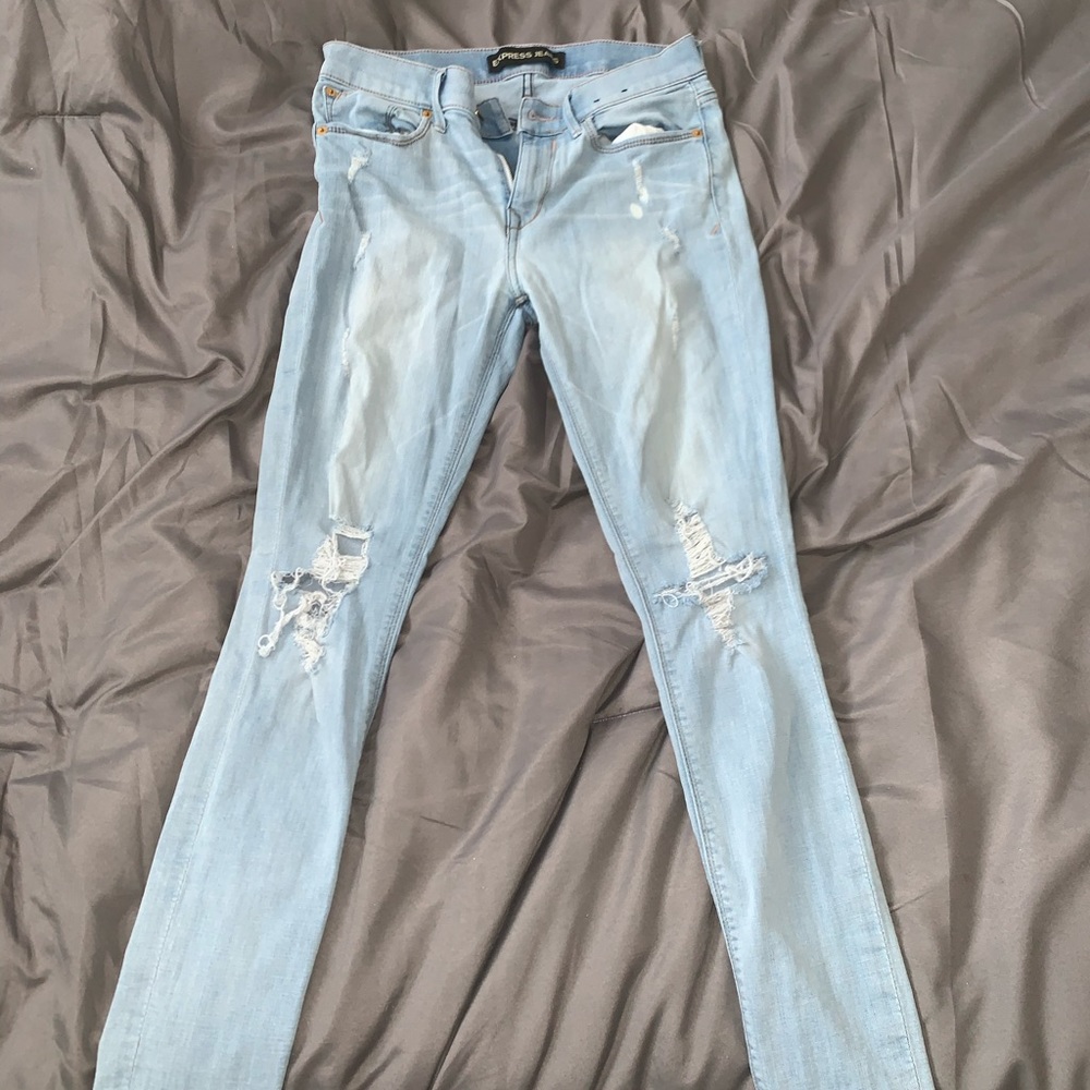 distressed express jeans